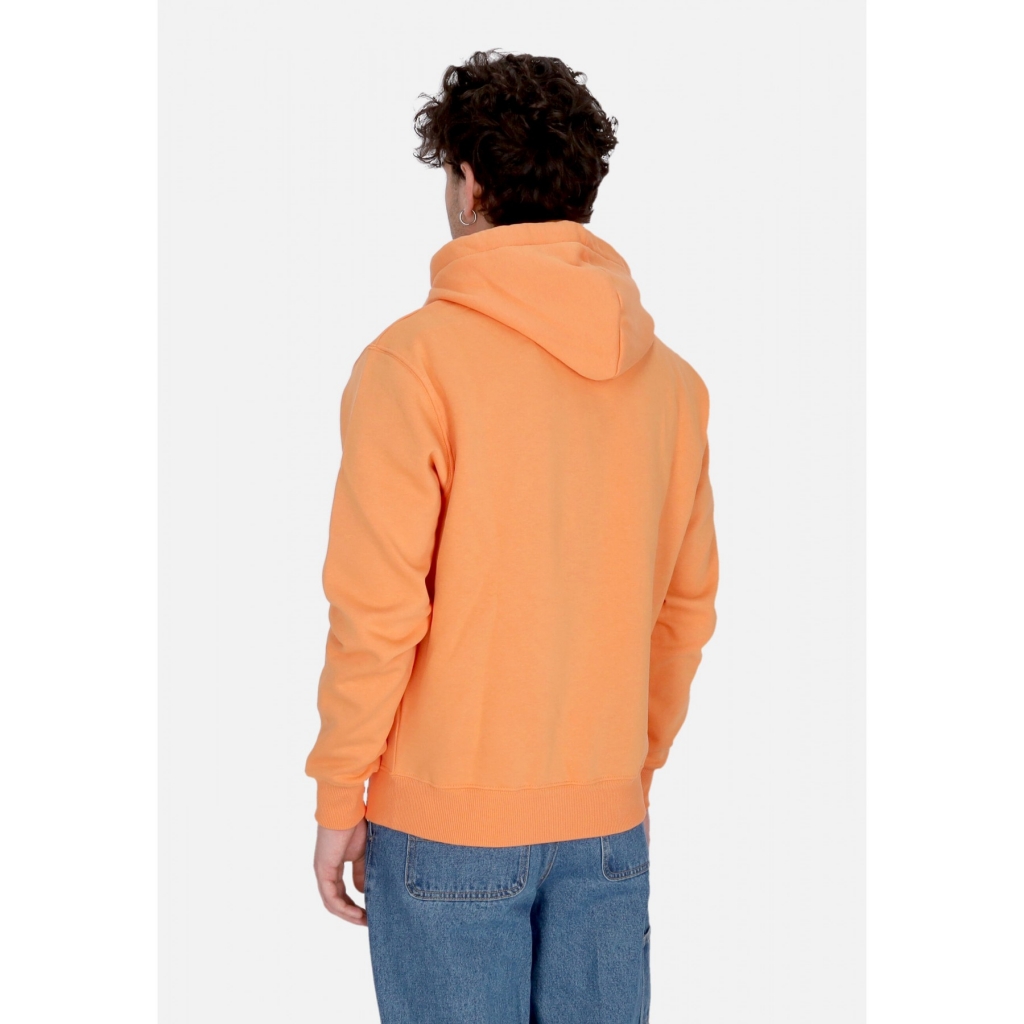 felpa cappuccio uomo basic hoodie TANGERINE