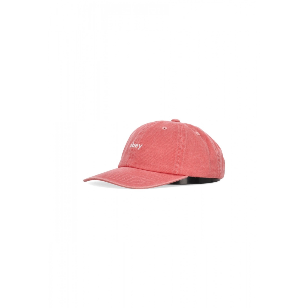 cappellino visiera curva uomo pigment lowercase 6panel strapback PIGMENT CORAL