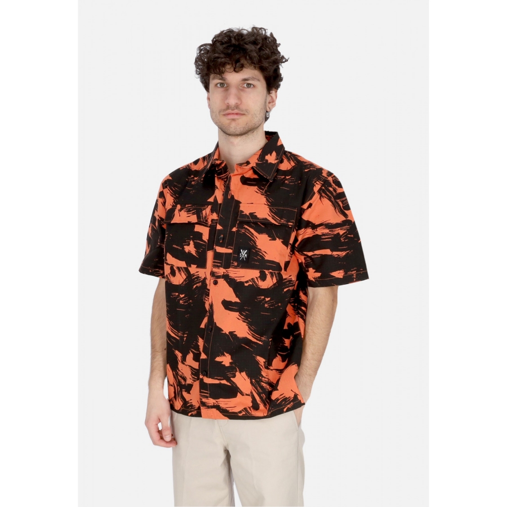 camicia manica corta uomo combat shirt ORANGE/CAMO