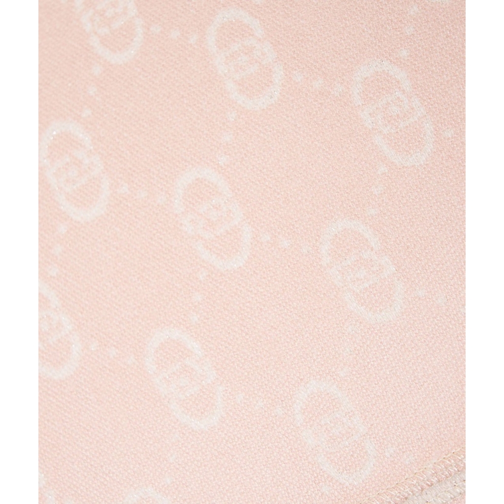 Stola jacquard con logo rosa chiaro