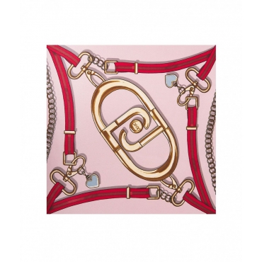 Foulard con stampa del logo pink