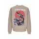 felpa girocollo uomo japan wave warrior crewneck VINTAGE SAND