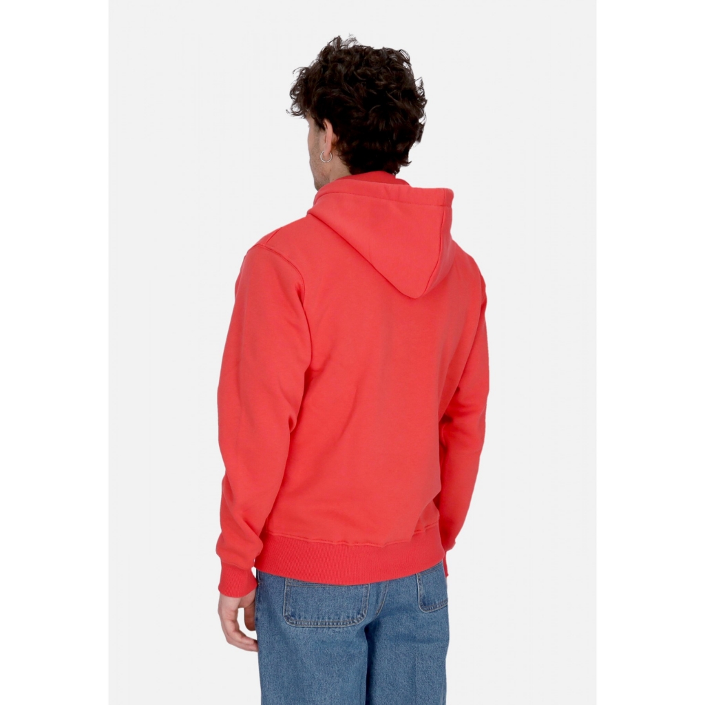 felpa cappuccio uomo basic hoodie TADIANT RED