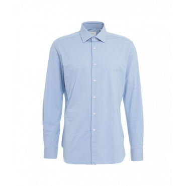 Camicia tailor in tessuto active azzurro