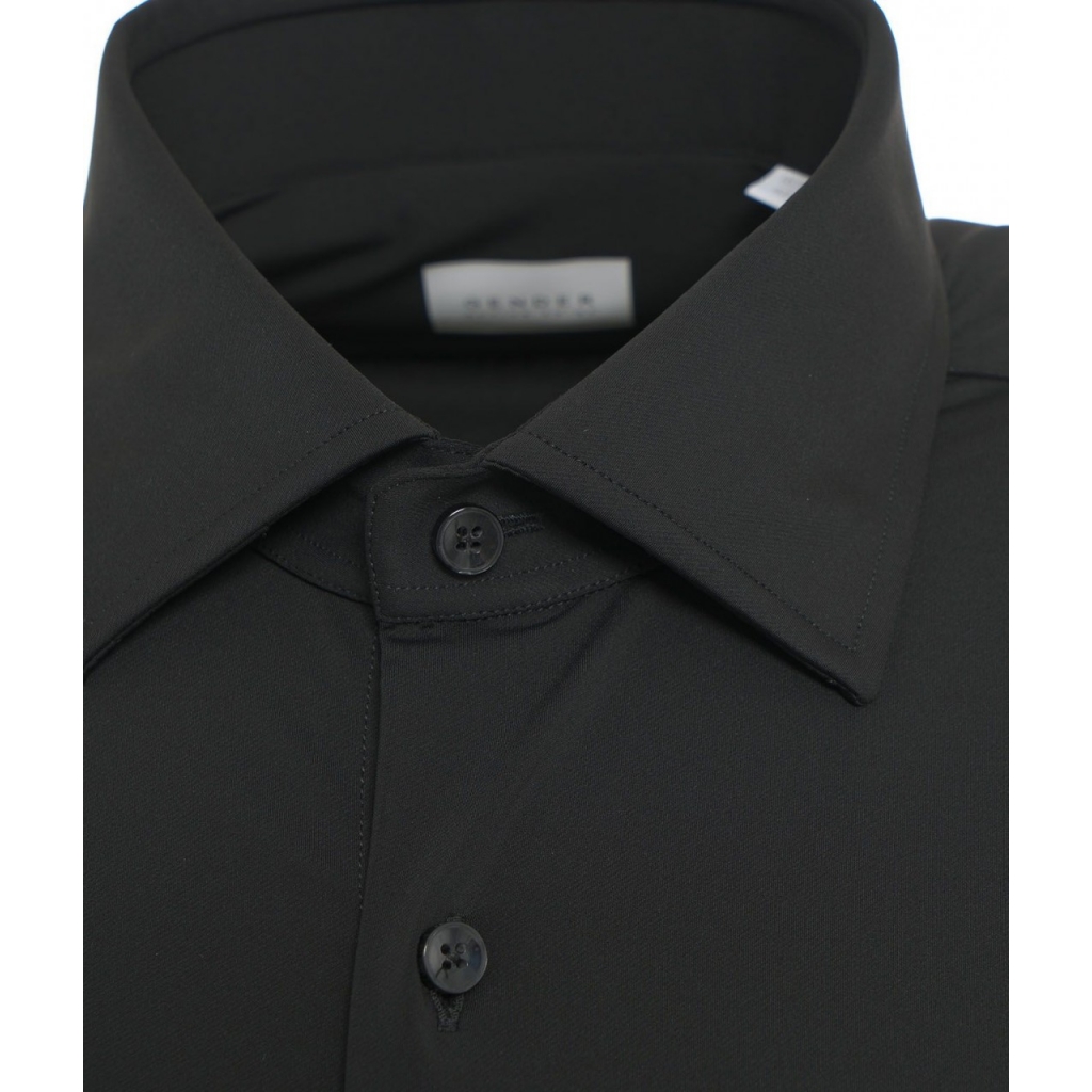 Camicia tailor in tessuto active nero