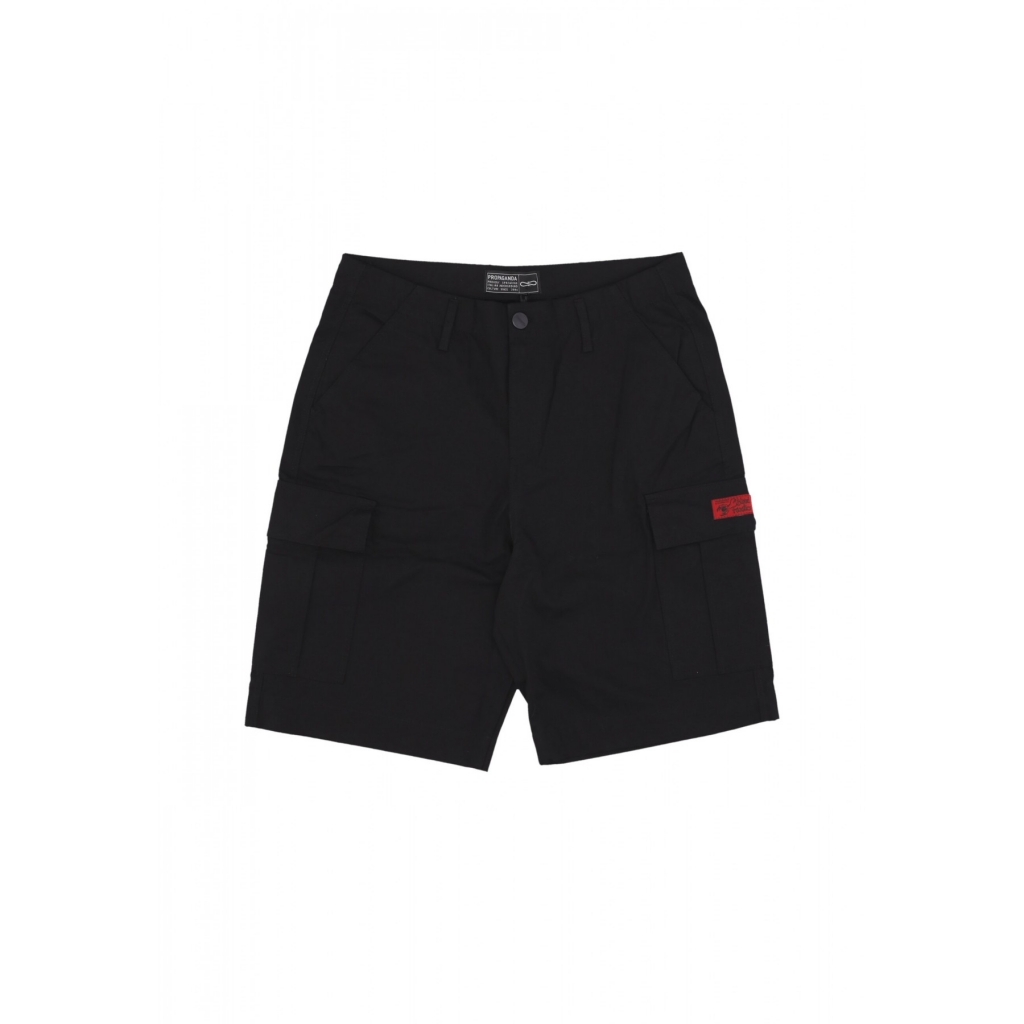 pantalone corto uomo desert commando cargo short ripstop BLACK