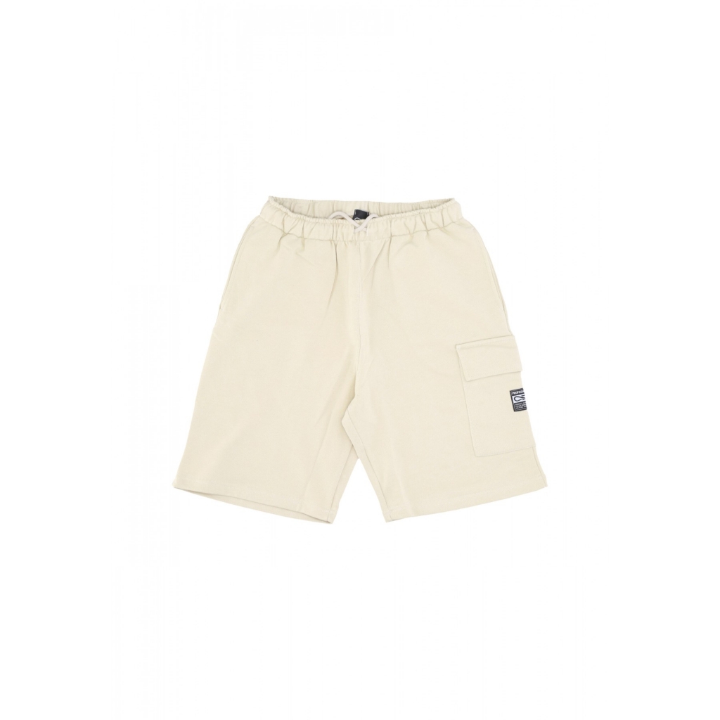 pantalone corto tuta uomo label classic cargo sweatshort GRAVEL