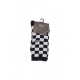 calza media uomo checkerboard crew rox socks BLACK/WHITE