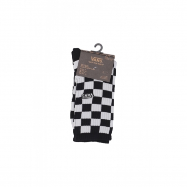 calza media uomo checkerboard crew rox socks BLACK/WHITE