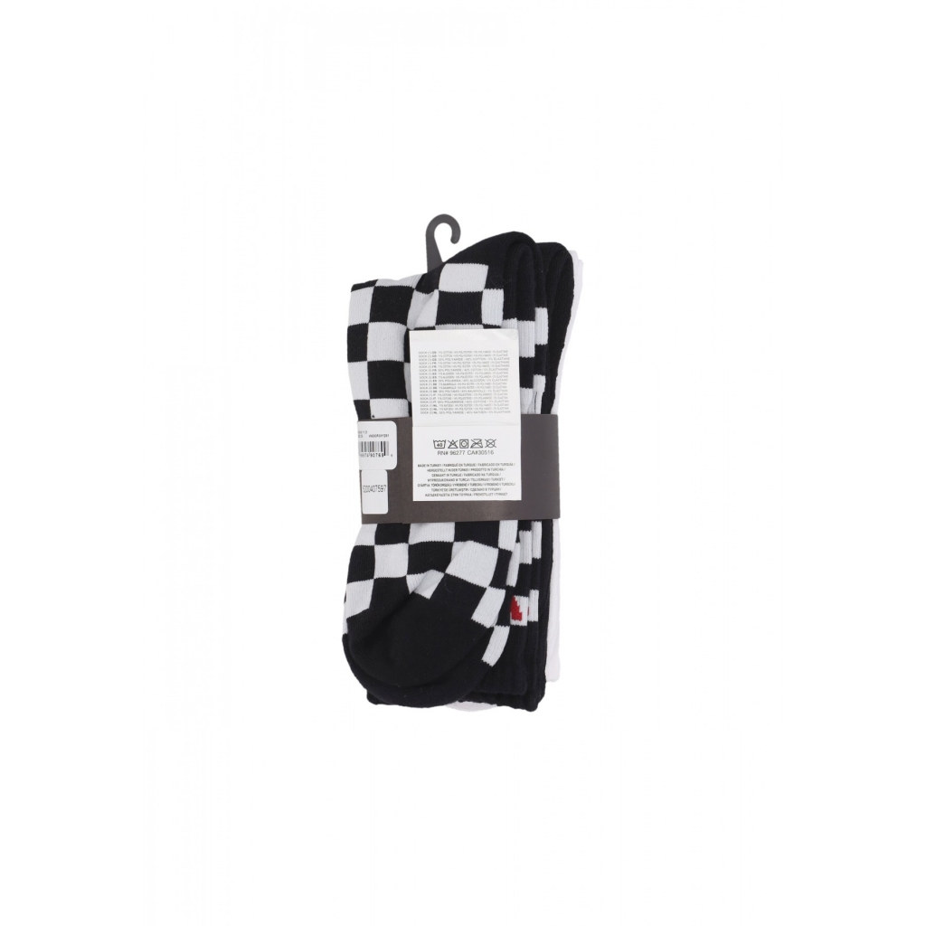 calza media uomo classic crew socks BLACK/WHITE