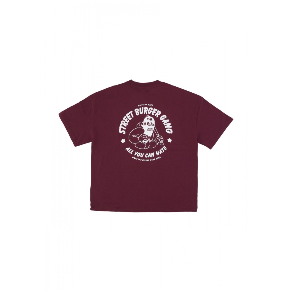 maglietta uomo street burger tee PLUM