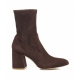 Stretch bootie Flareblock marrone scuro