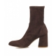 Stretch bootie Flareblock marrone scuro