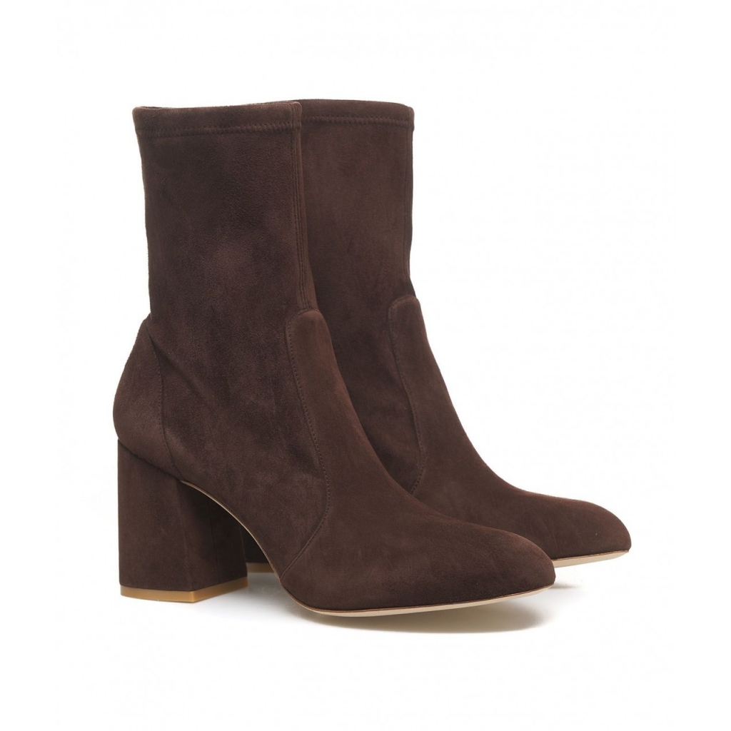 Stretch bootie Flareblock marrone scuro