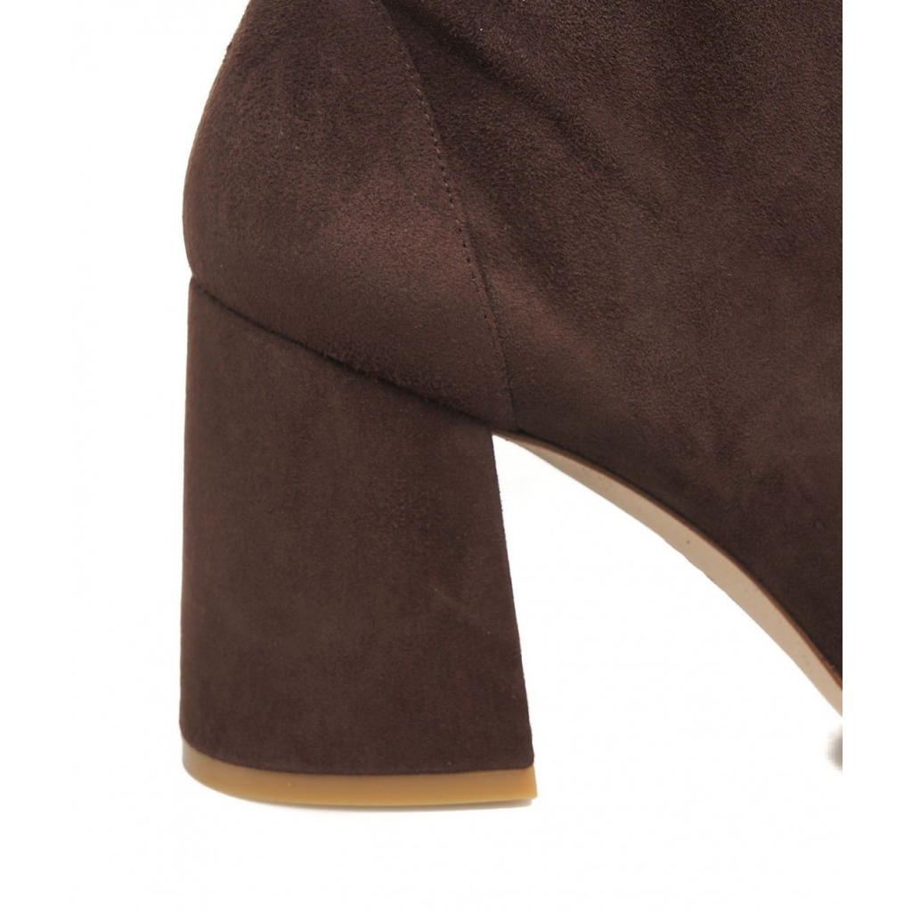 Stretch bootie Flareblock marrone scuro