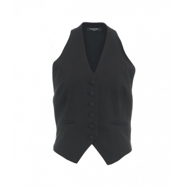 Gilet monopetto nero