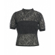 Maglia lupetto jacquard nero