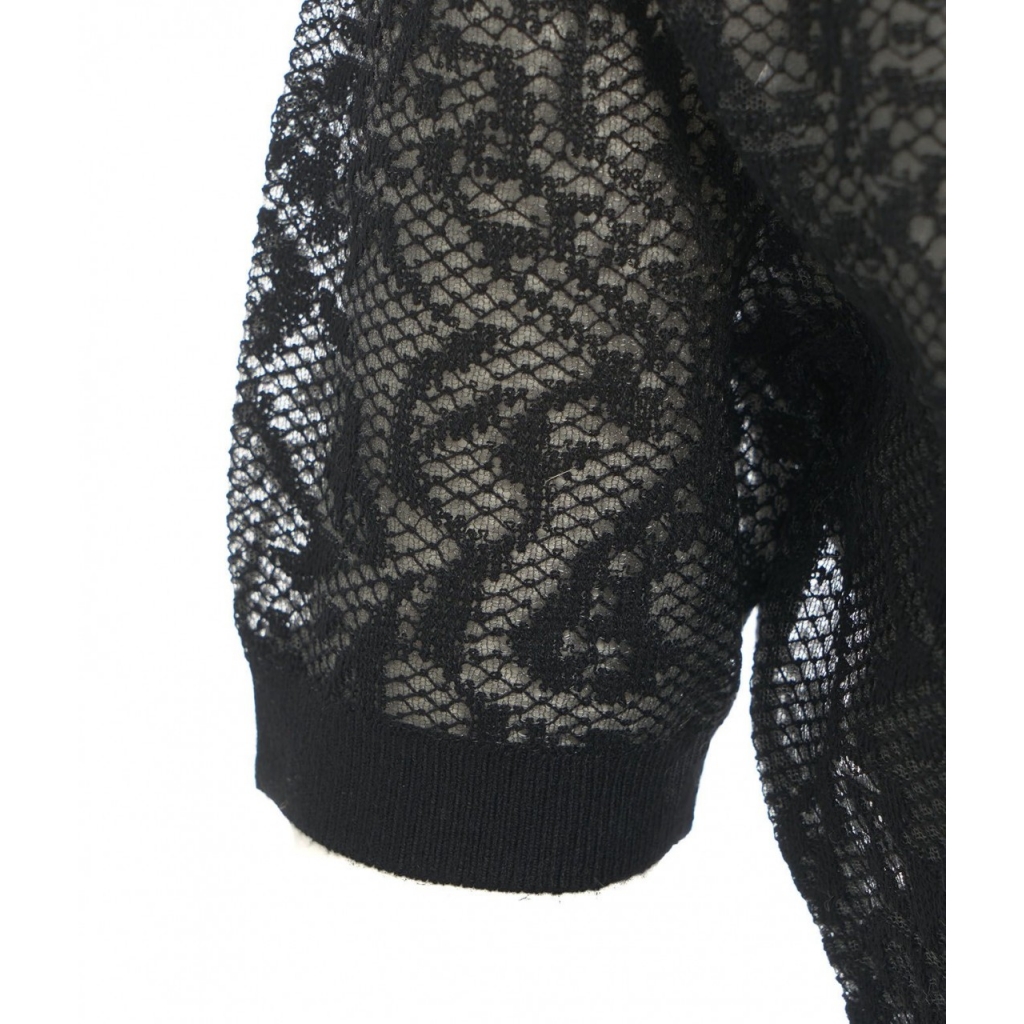 Maglia lupetto jacquard nero