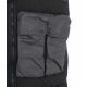 Gilet cargo trapuntato nero