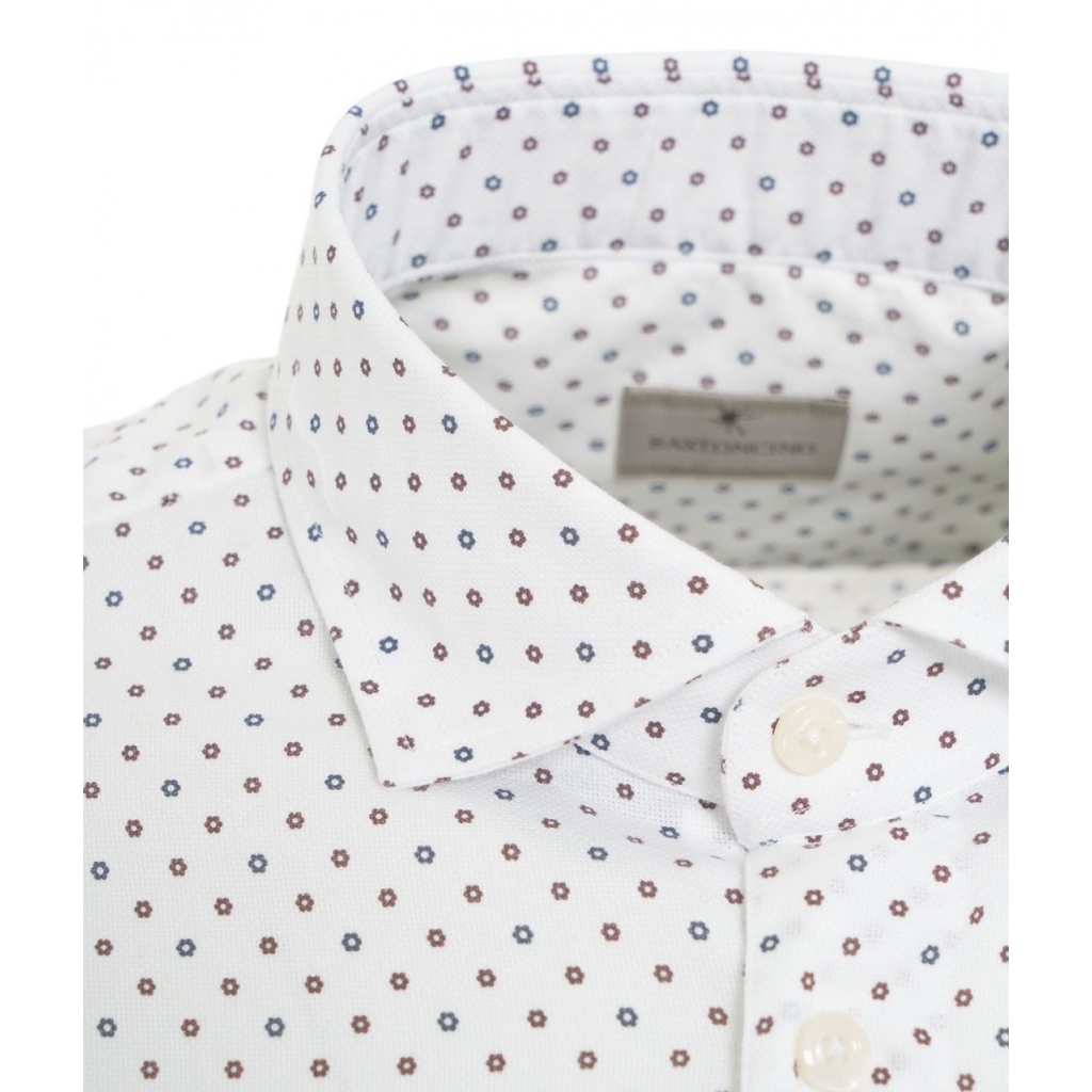 Camicia con stampa floreale bianco