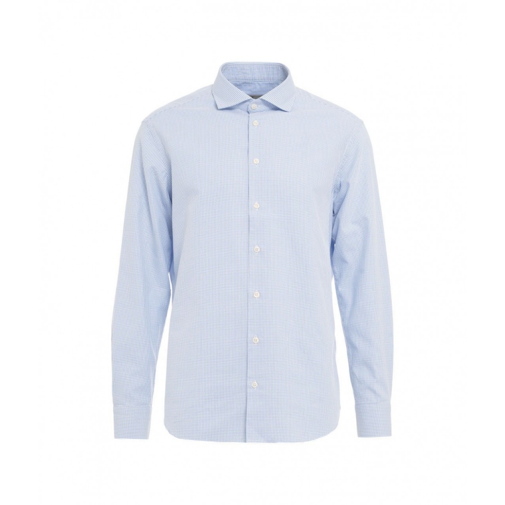 Camicia con struttura azzurro