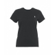 T-shirt con logo ricamato nero