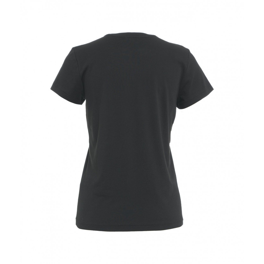 T-shirt con logo ricamato nero