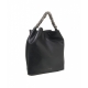 Shopper in pelle nero