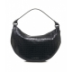 Moon bag in effetto cocco nero