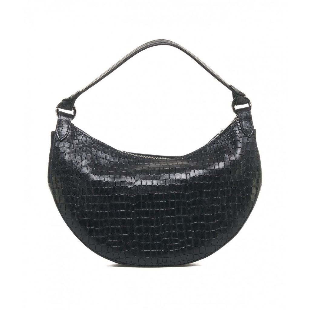 Moon bag in effetto cocco nero