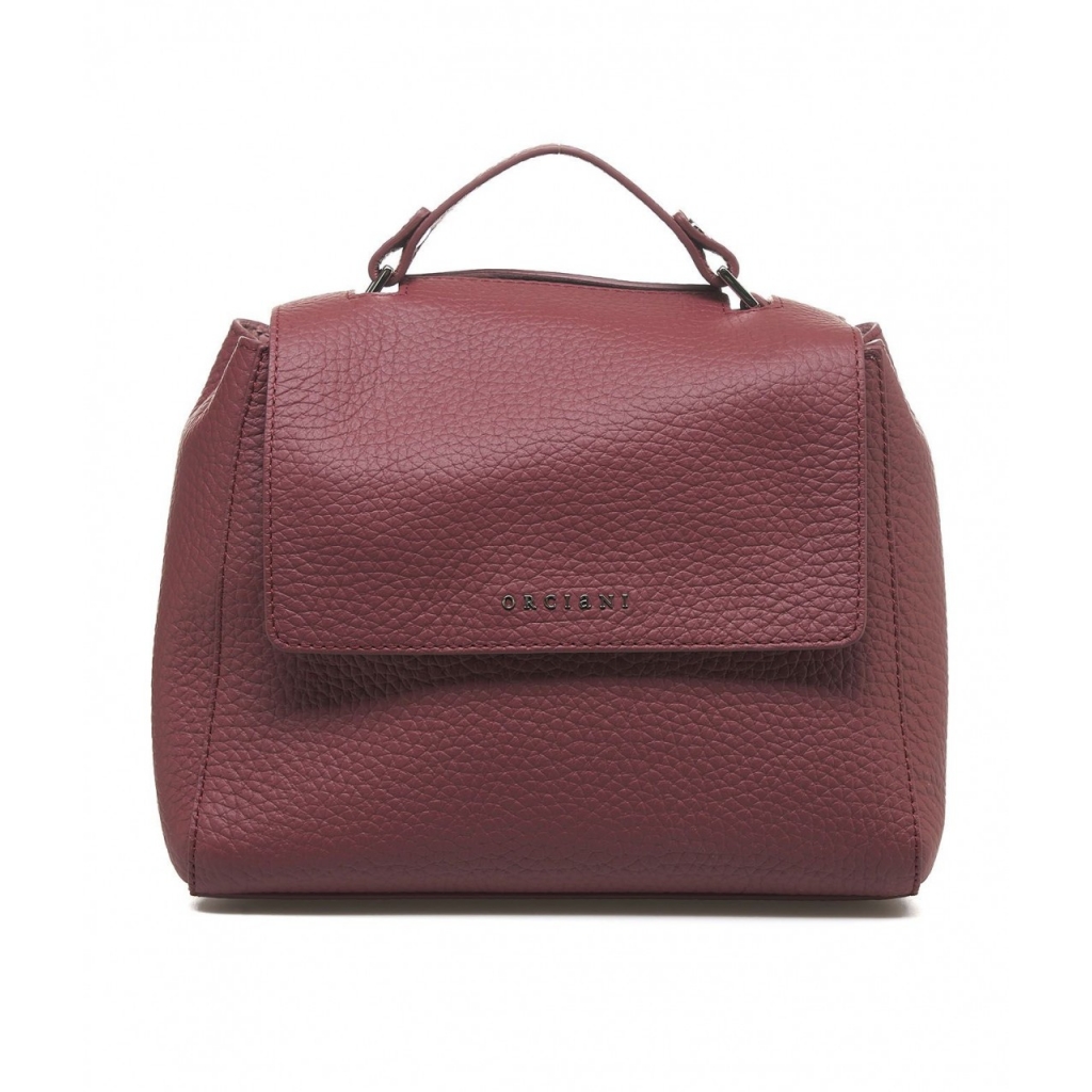 Borsa a mano in nappa Sveva Soft Small rosso