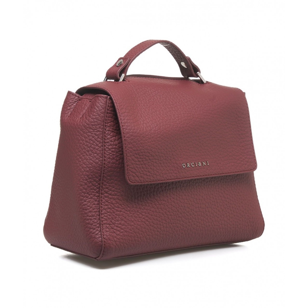 Borsa a mano in nappa Sveva Soft Small rosso