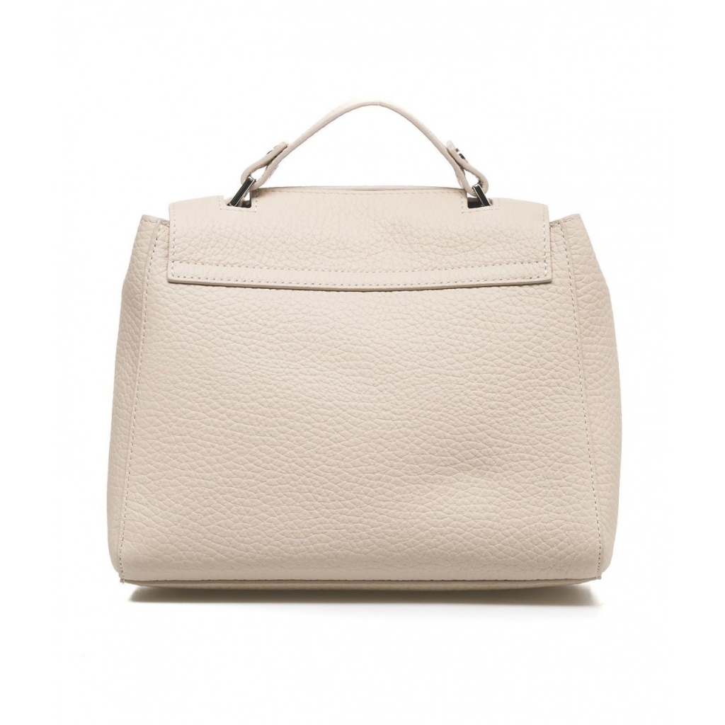 Borsa a mano in nappa Sveva Soft Small beige