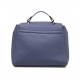 Borsa a mano in nappa Sveva Soft Small blu