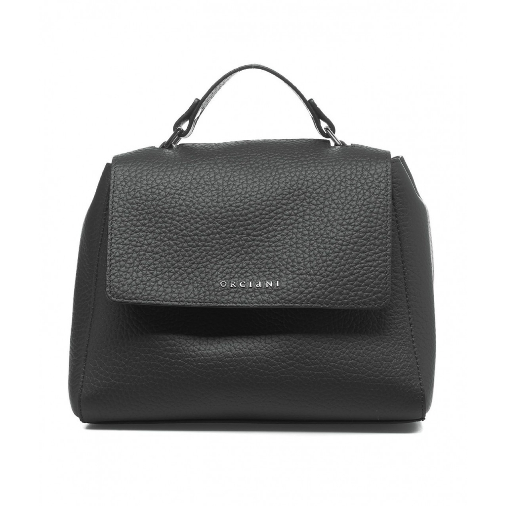 Borsa a mano in nappa Sveva Soft Small nero