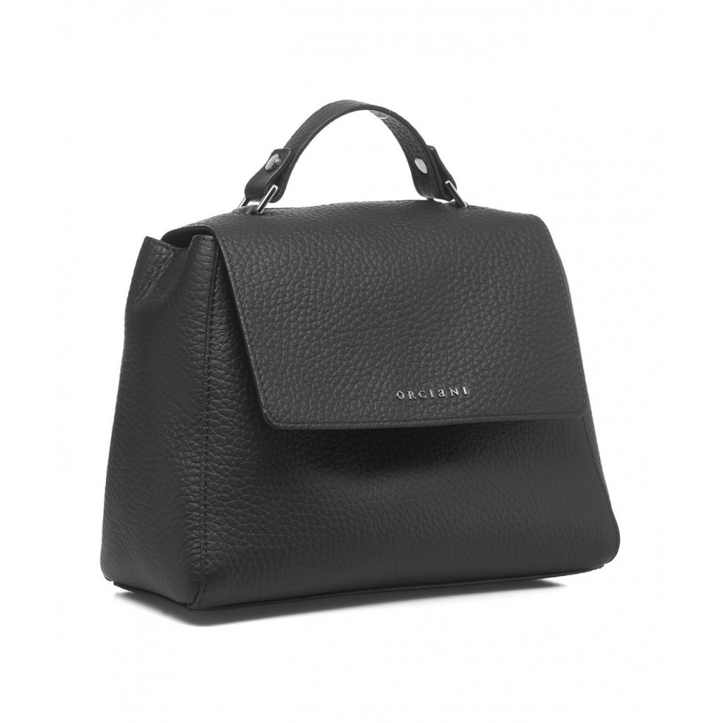 Borsa a mano in nappa Sveva Soft Small nero