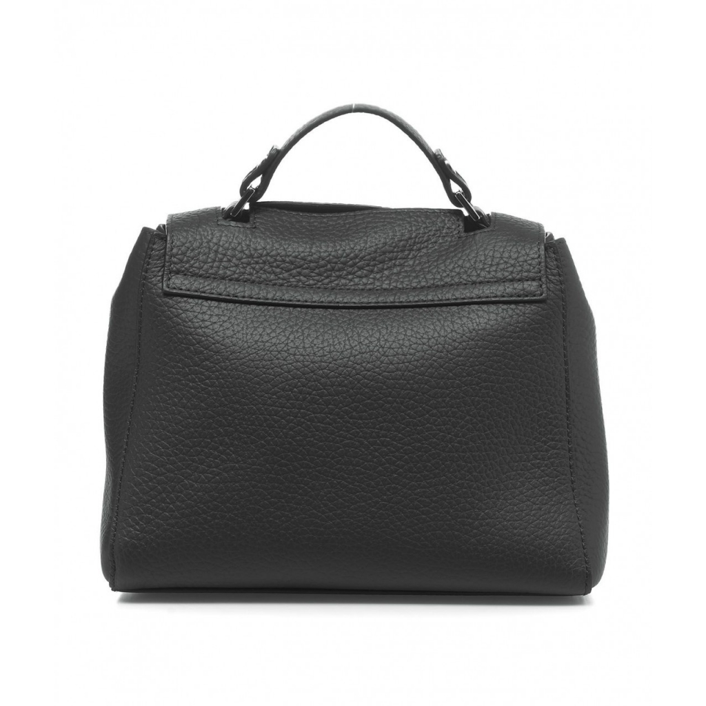 Borsa a mano in nappa Sveva Soft Small nero