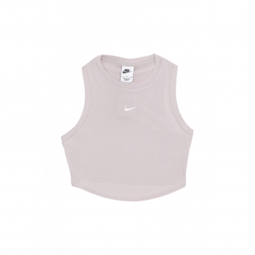 top donna w sportswear essential rib crop tank PLATINUM VIOLET/SAIL