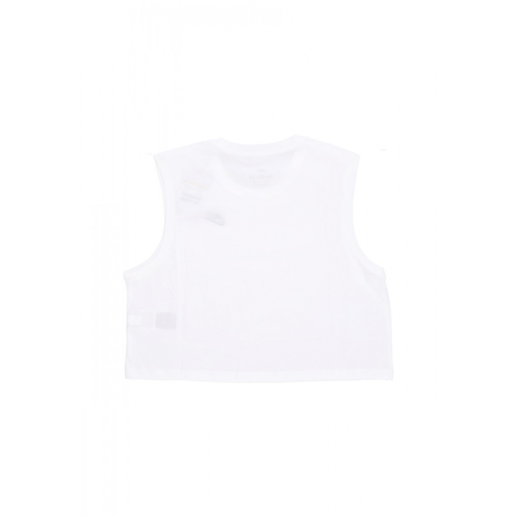 maglietta corta donna w sportswear club crop tee WHITE/BLACK