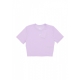 maglietta donna w sportswear essential slim-fit crop tee VIOLET MIST/WHITE