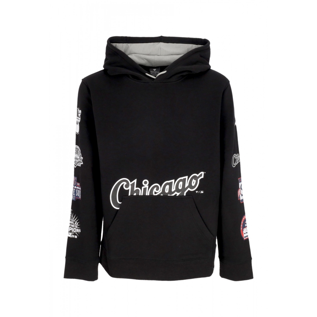 felpa cappuccio uomo mlb fundamental pullover hoodie chiwhi BLACK/STONE GREY