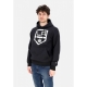 felpa cappuccio uomo nhl primary logo graphic hoodie loskin BLACK