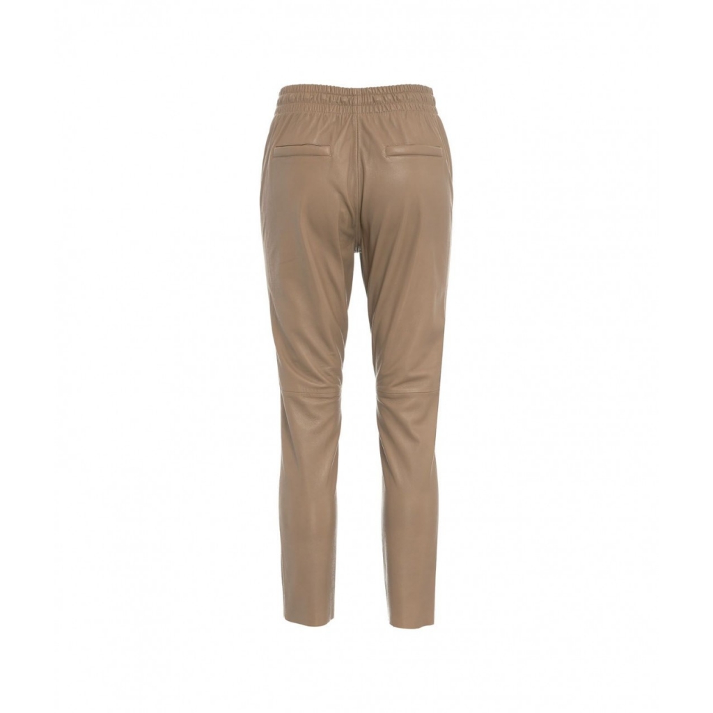 Pantalone in pelle Gift beige