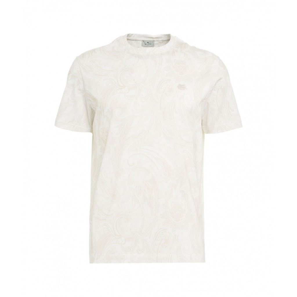 T-shirt in stampa paisley bianco