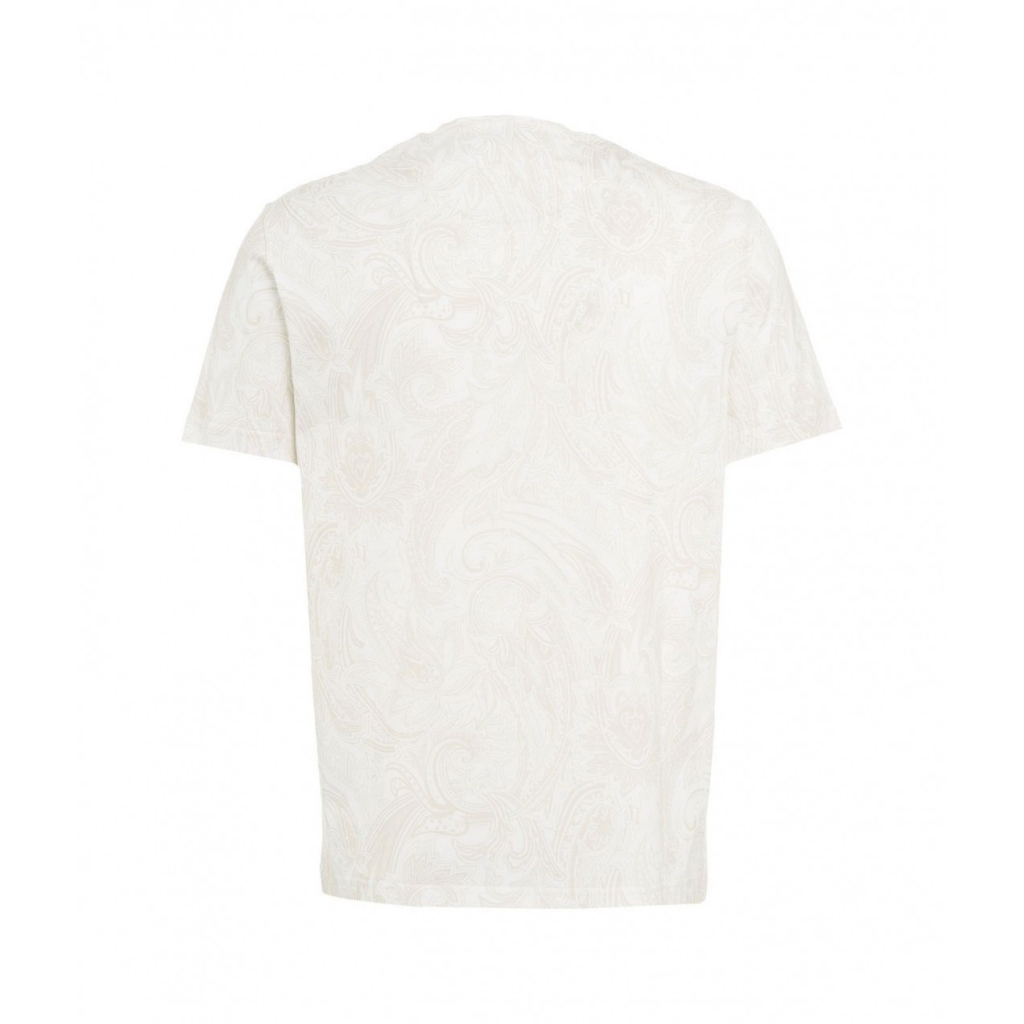 T-shirt in stampa paisley bianco