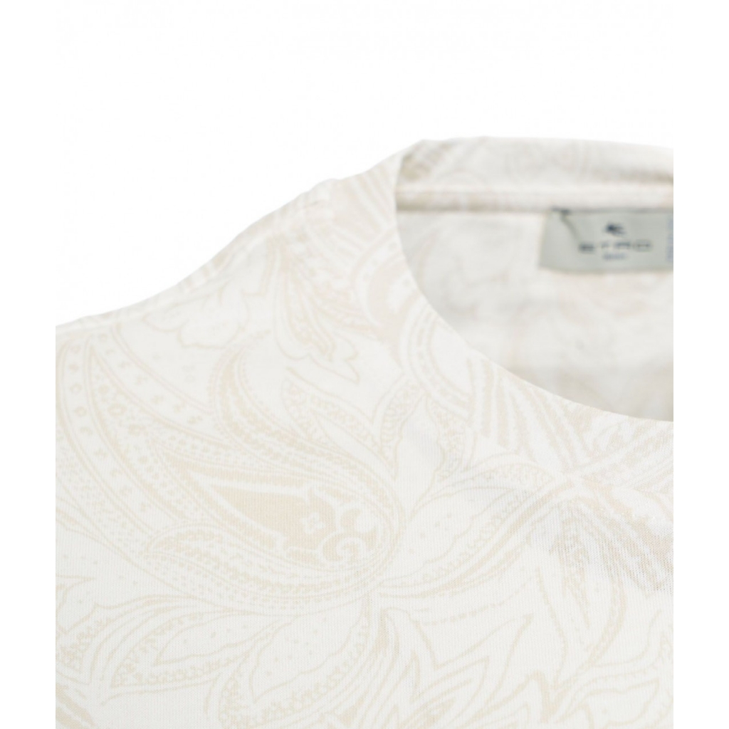 T-shirt in stampa paisley bianco