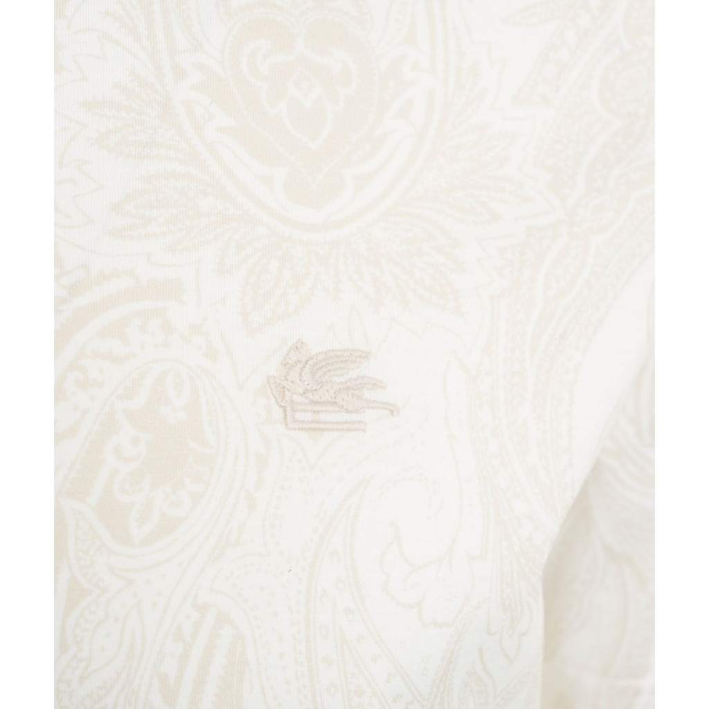 T-shirt in stampa paisley bianco