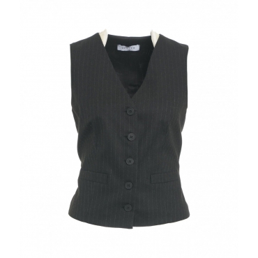 Gilet gessato grigio scuro