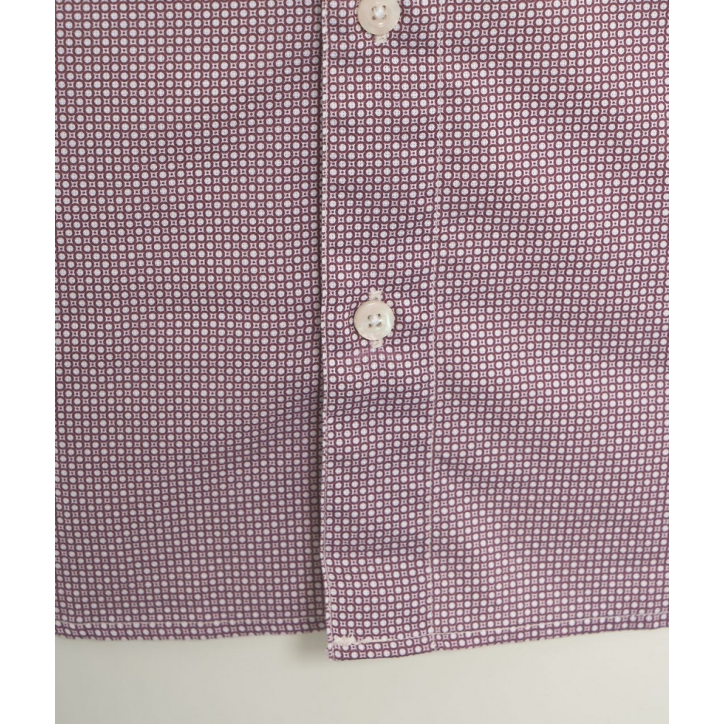 Camicia con motivo geometrico marrone