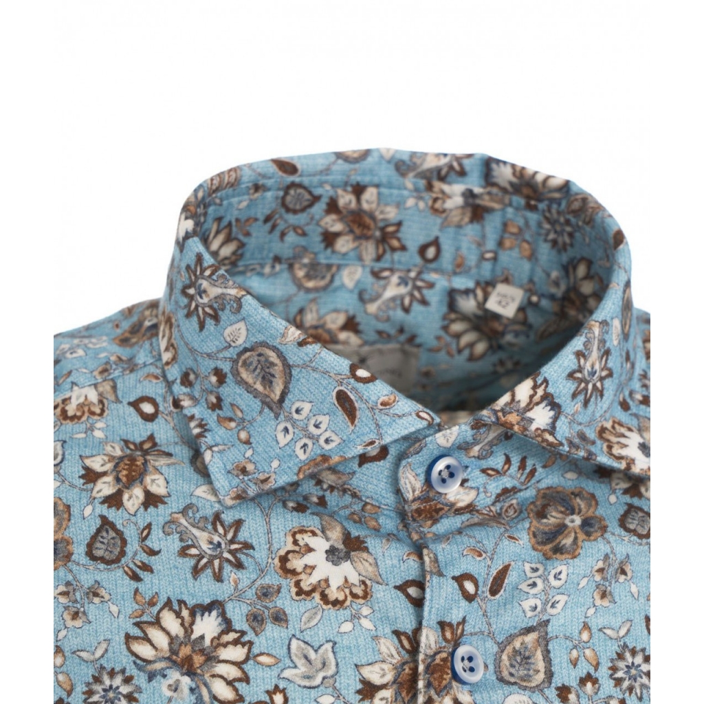 Camicia con stampa blu